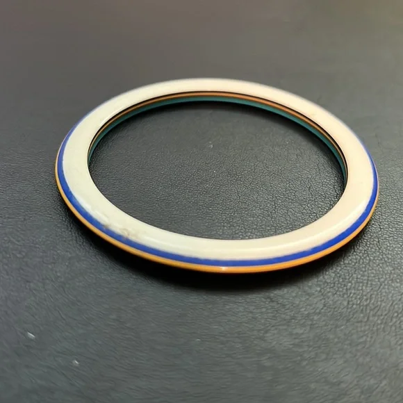 Vintage Plastic Bracelet, Black, White, Multicolor, Thin, Retro, Boho - Picture 7 of 9